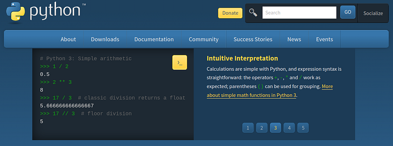 Python.org website