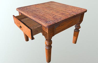 3D rendered table