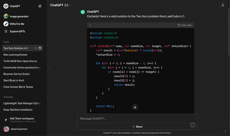 ChatGPT for coding