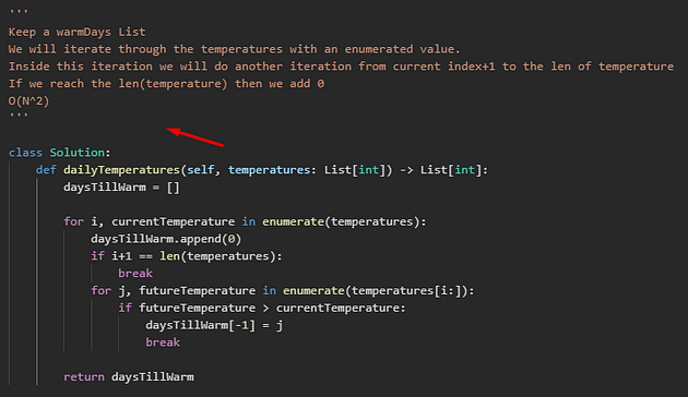 LeetCode problem solving example