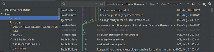 Screenshot: JetBrains Git GUI