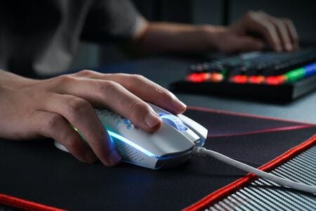 Hands on mouse and keyboard