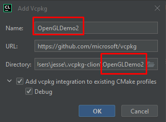 Naming the Vcpkg environment