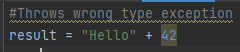 Type error exception code example