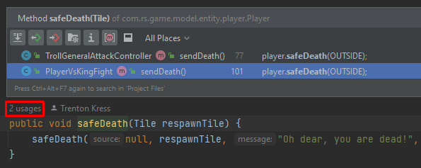 IntelliJ stack navigation screenshot