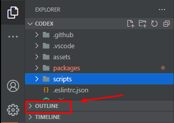 Outline panel location