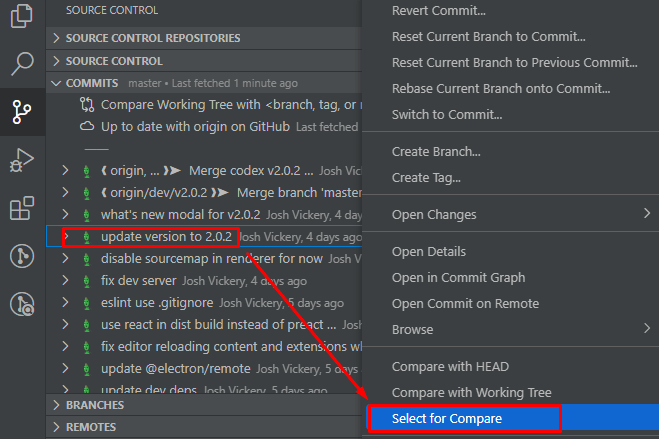 Step 3 - Select for compare