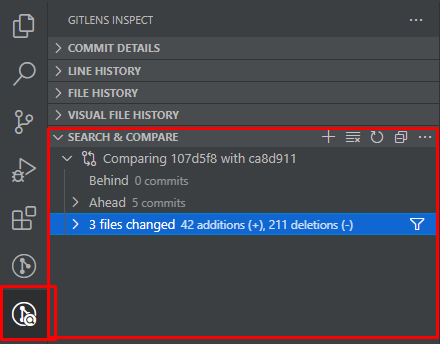 Step 5 - GitLens inspect panel