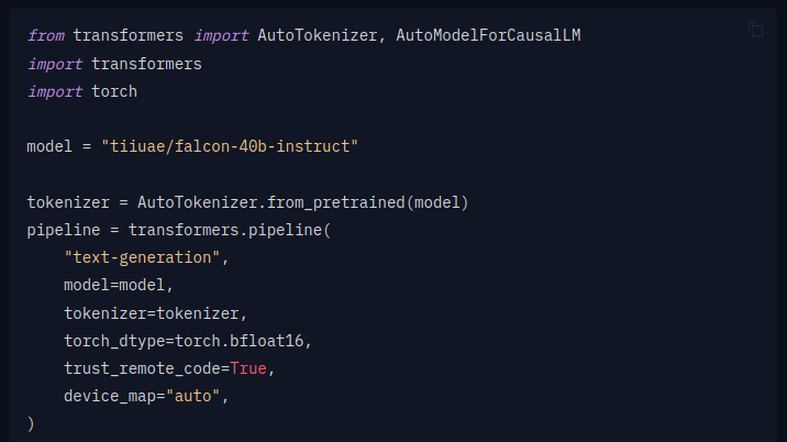 Transformers library code example