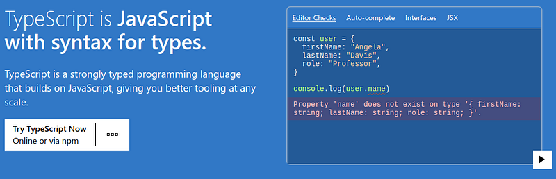 TypeScript website