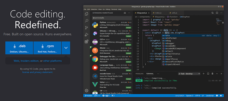 VS Code website