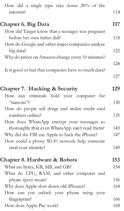 Table of Contents - Chapters 6-8