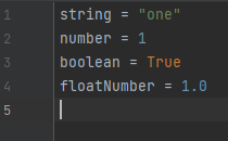 Python primitives example