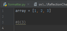 Array with O(3) space complexity