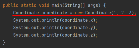 Creating a Coordinate variable in Java