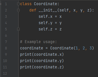 Python constructor example