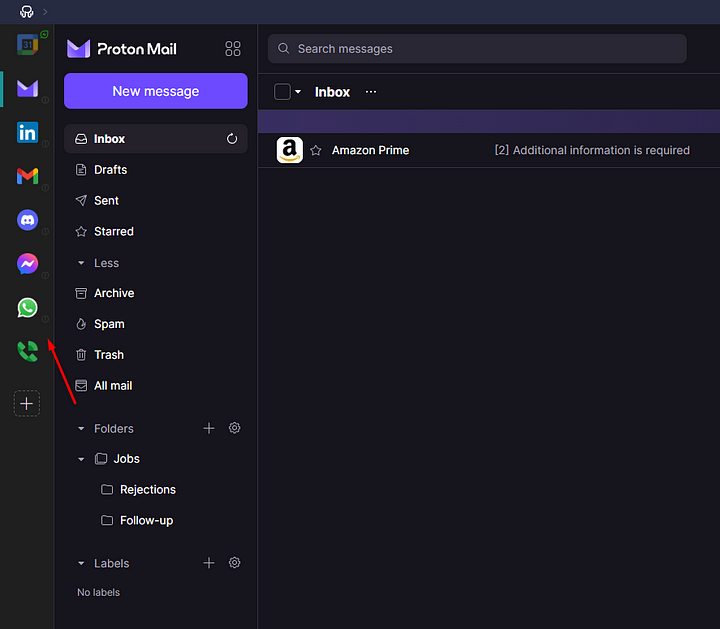 Screenshot of Rambox