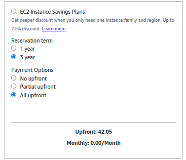 AWS EC2 pricing options