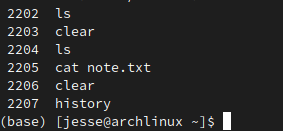 Shell terminal example