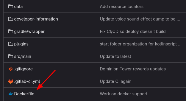 GitLab Dockerfile example